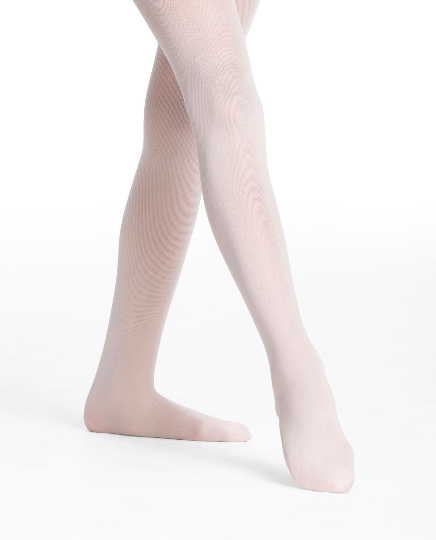 Front View Of Danskin Theatrical Pink Girl'S 607 Footed Compression Tight | DSK THEATRICAL PINK