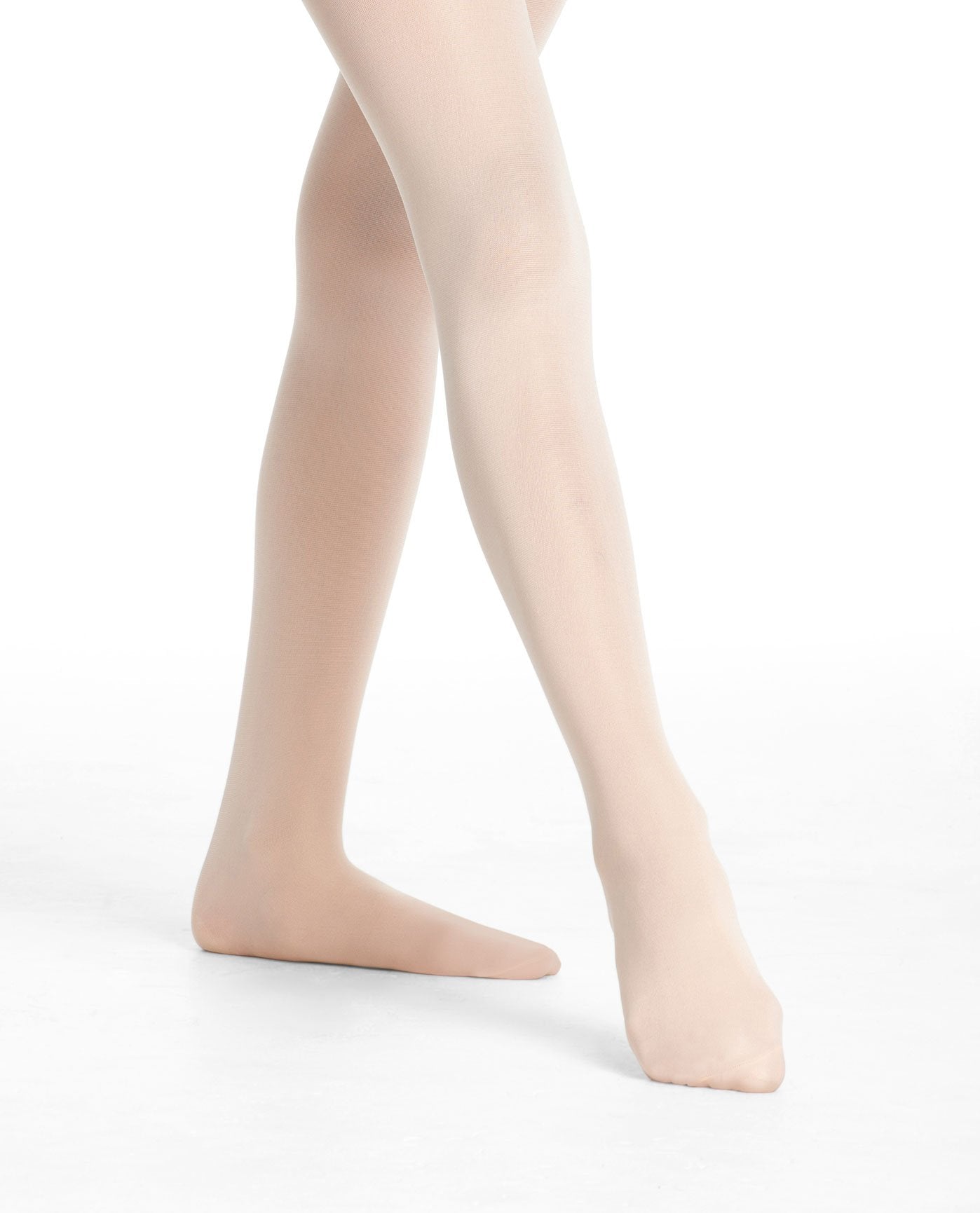 Front View Of Danskin Ballet Pink Girl'S 703 Basic Footed Tight | DSK BALLET PINK