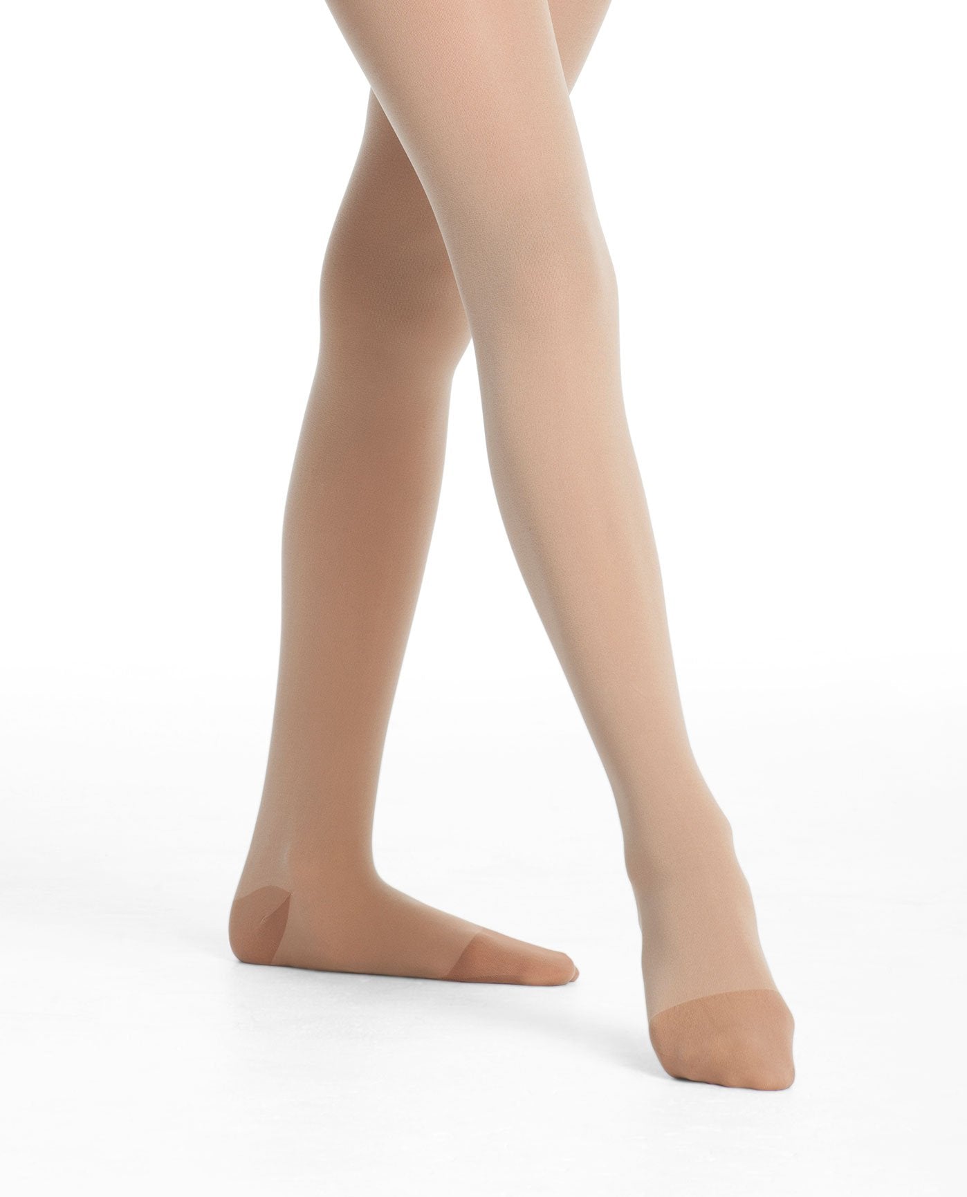 Front View Of Danskin Light Toast Girl'S 708 Convertible Mircofiber Tight | DSK LIGHT TOAST
