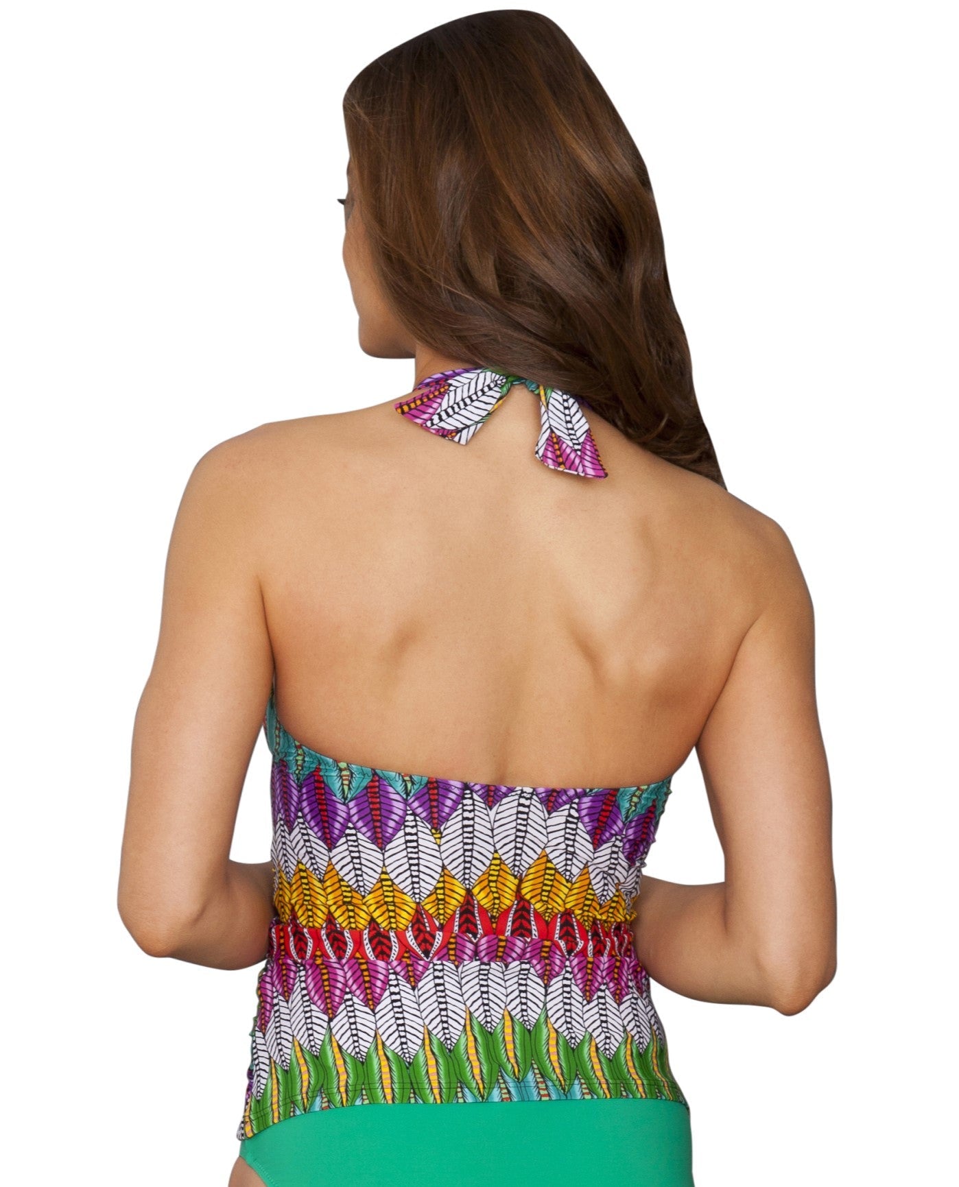 Back View of Profile By Gottex Mexicana Halter Tankini Top | PRO MEXICANA