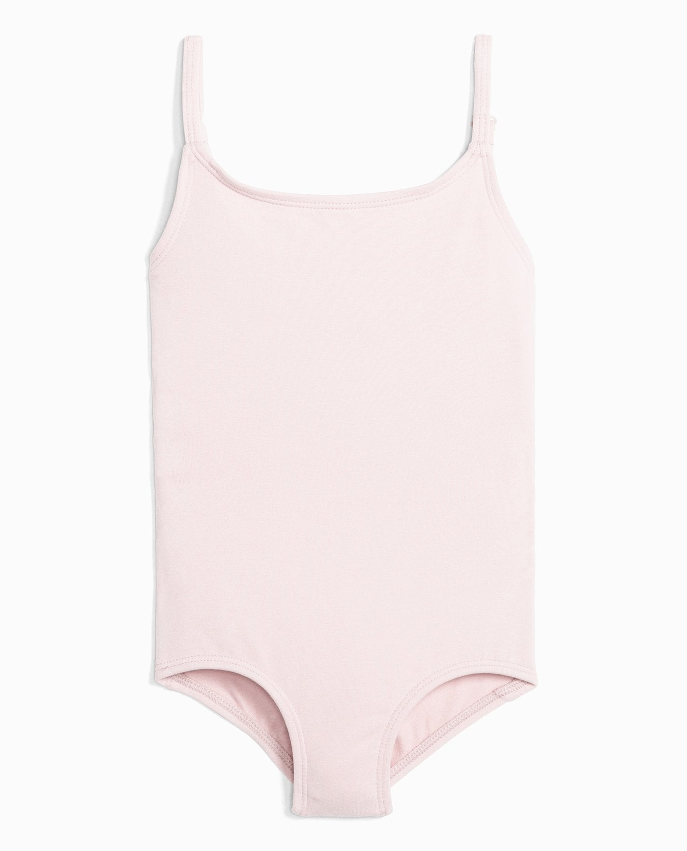 Front View Of Danskin Theatrical Pink Girl'S Cotton Camisole Leotard | DSK THEATRICAL PINK