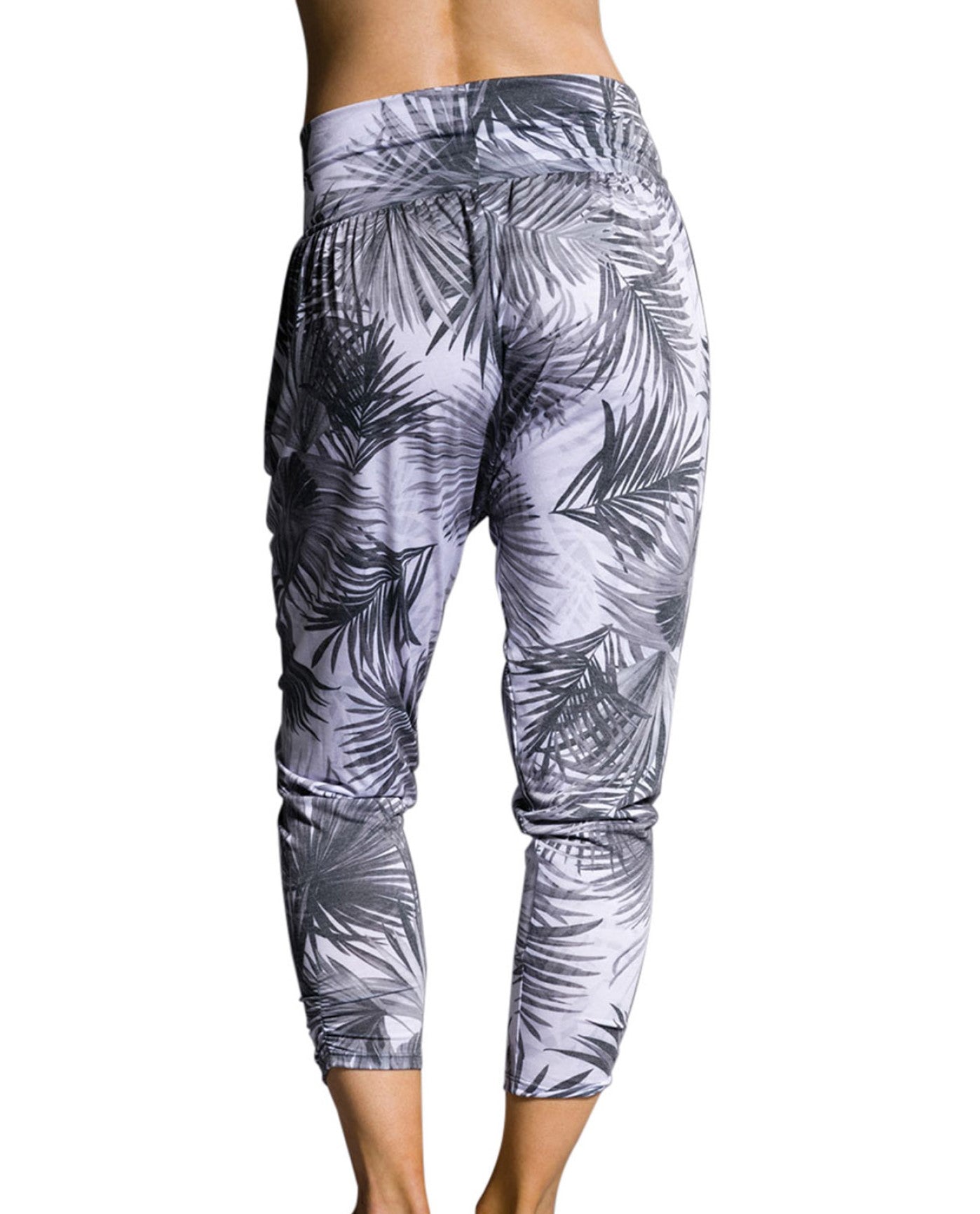 Back View of Onzie Tropic Night Harem Pant | ONZ TROPIC NIGHT