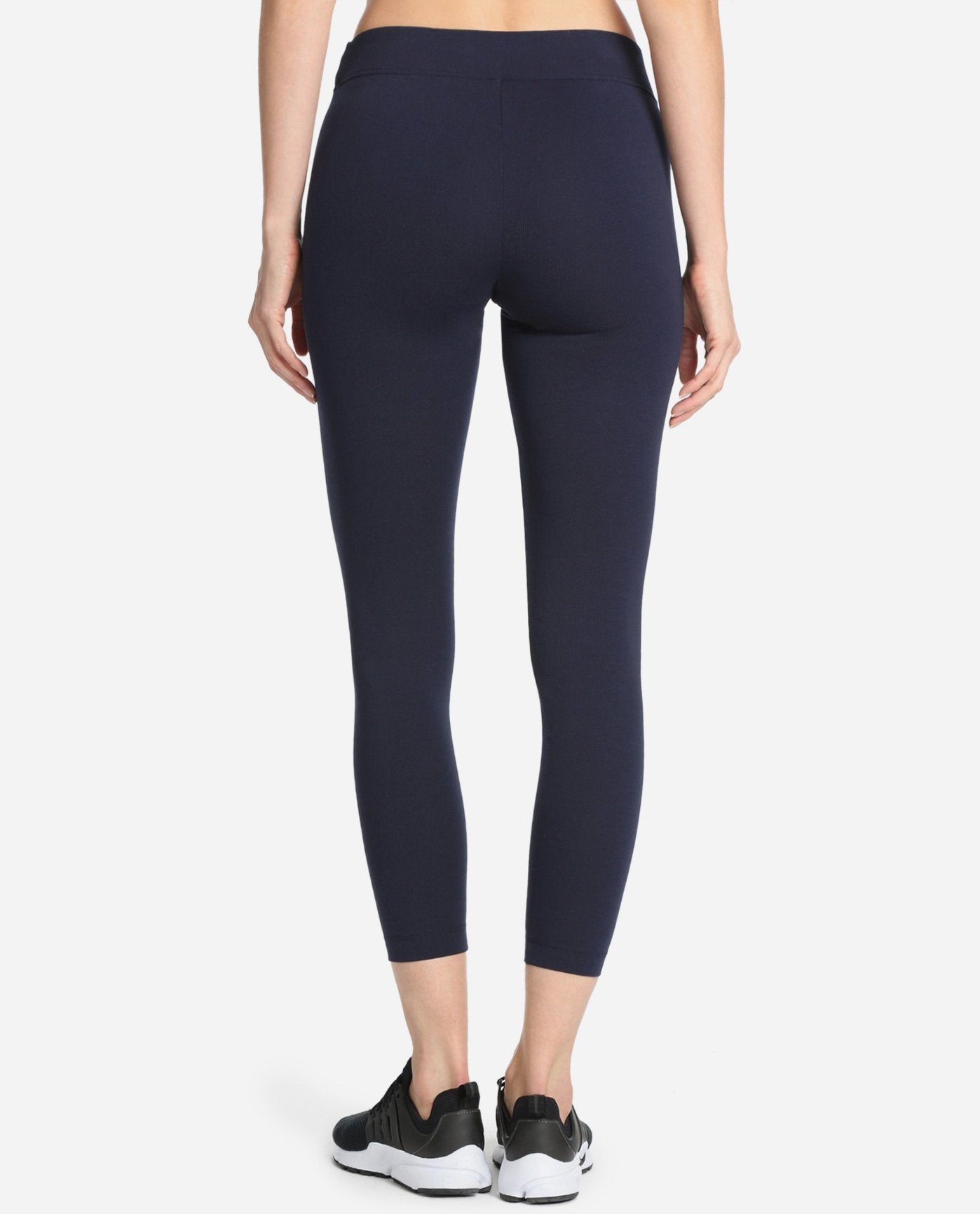 Back View Of Danskin Midnight Navy Essentials Mid-Rise Ankle Legging | DSK MIDNIGHT NAVY