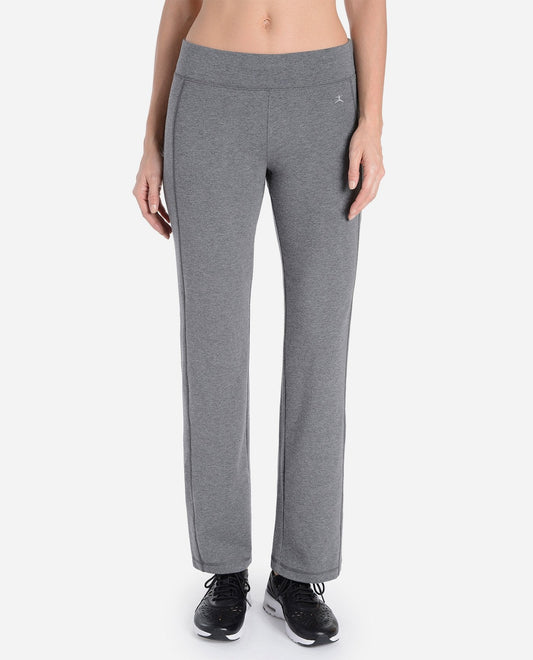 Front View Of Danskin Charcoal Grey Heather Essentials Yoga Pant | DSK CHARCOAL GREY HEATHER
