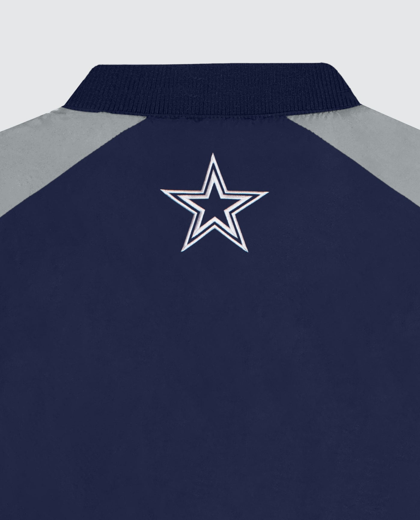 Detail View of Starter Navy Dallas Cowboys Nylon Pullover Starter Windbreaker | STR DALLAS COWBOYS NAVY
