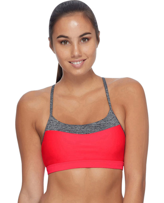 Front View of Body Glove Sport Diva Lotus Medium Impact Sports Bra | BGS DIVA