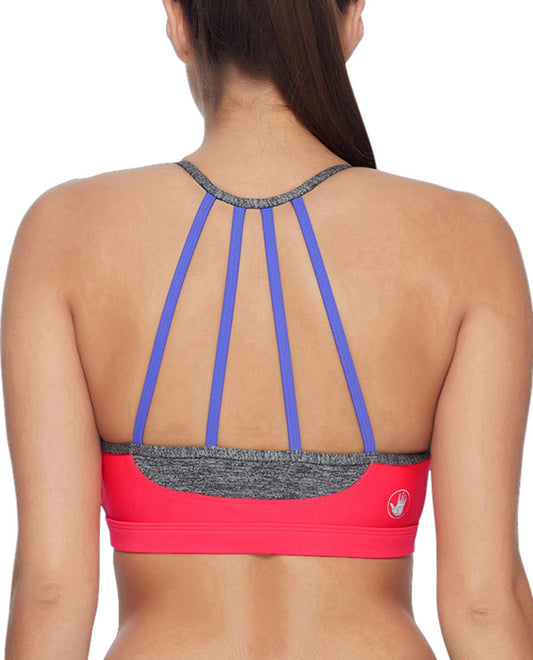 Back View of Body Glove Sport Diva Lotus Medium Impact Sports Bra | BGS DIVA