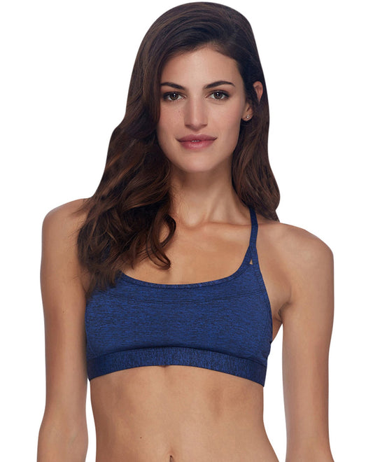 Front View of Body Glove Sport Midnight Axis Light Impact Sports Bra | BGS MIDNIGHT