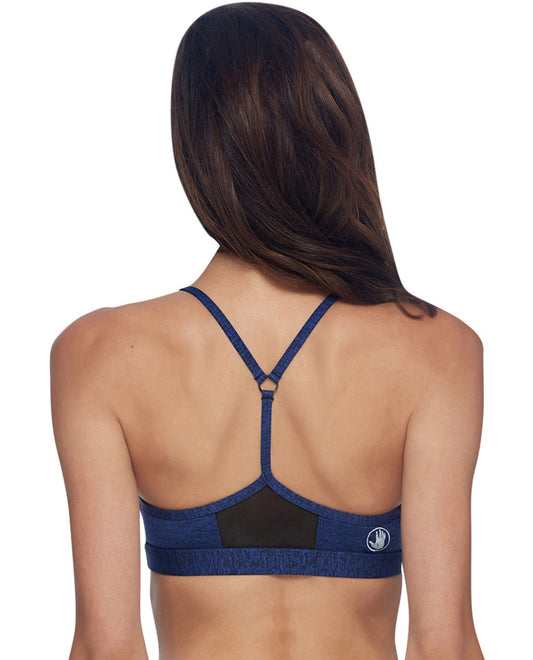 Back View of Body Glove Sport Midnight Axis Light Impact Sports Bra | BGS MIDNIGHT