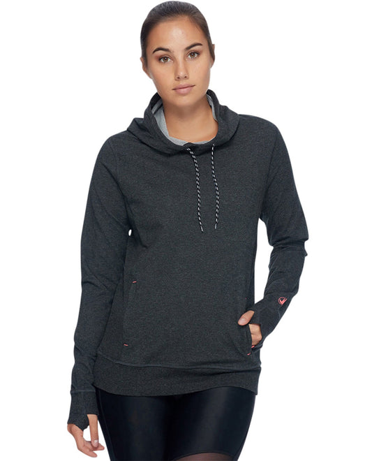 Front View of Body Glove Sport Charcoal Jonin Pull Over Hoodie | BGS CHARCOAL