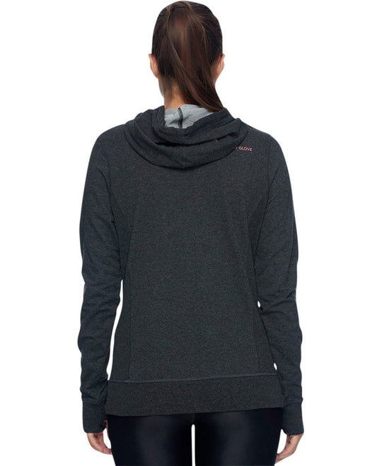 Back View of Body Glove Sport Charcoal Jonin Pull Over Hoodie | BGS CHARCOAL