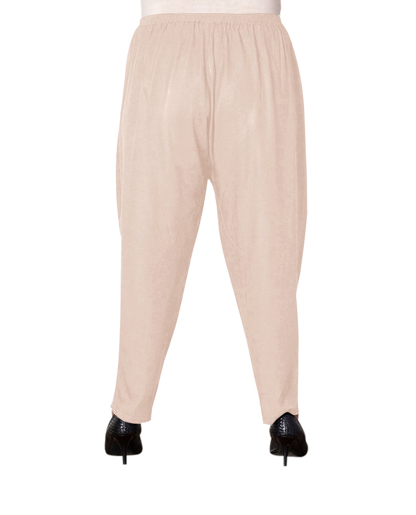 Back of Essential Tailored Rayon Plus Size Pants | KHAKI OTPS Khaki