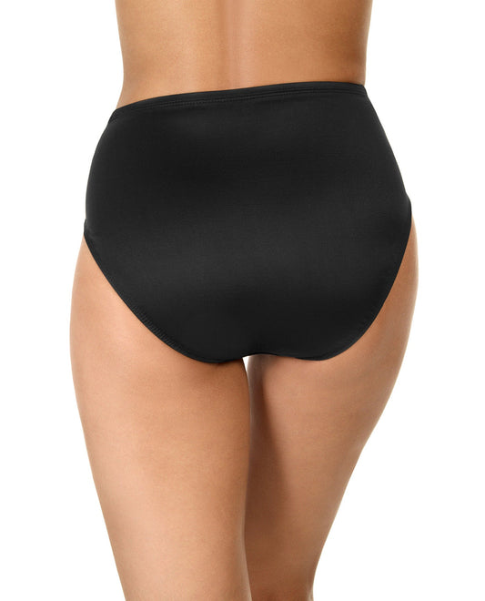 Back View of Magicsuit Black Classic Brief Swim Bottom | MAG BLACK