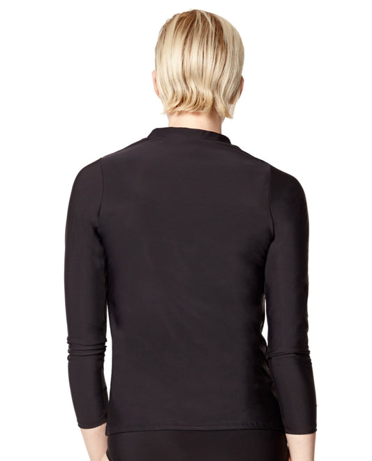 Back View of Pb Sport Black Long Sleeve Rashguard | PBS BLACK