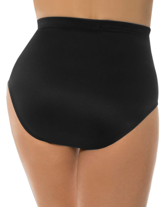 Back View of Magicsuit Black Retro High Waisted Tankini Bottom | MAG BLACK