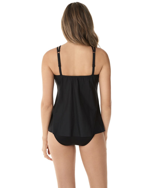 Back View of Miraclesuit Genesis Shoreline High Neck Underwire Tankini Top | MIR GENESIS