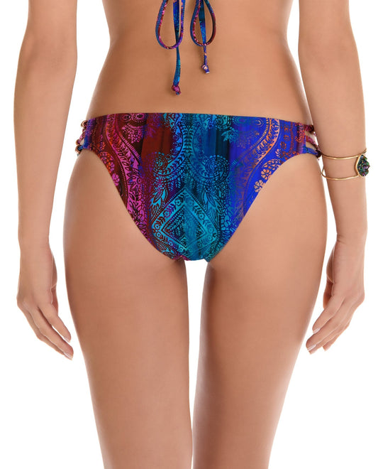Back View of Eco Peace Prism Copper Alexa Bikini Bottom | ECO PRISM