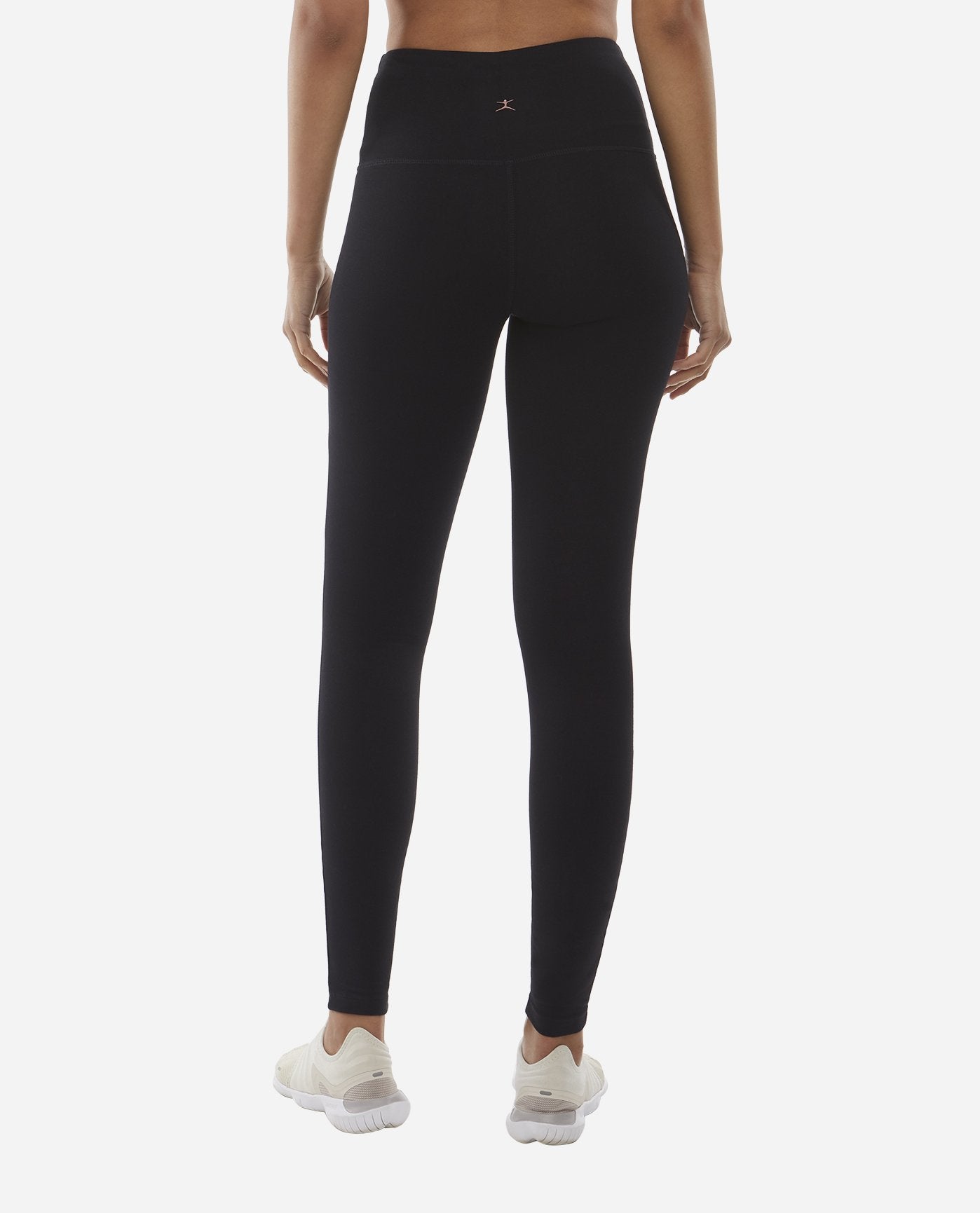 Back View Of Danskin Black Salt Mid-Rise Ankle Legging | DSK BLACK SALT