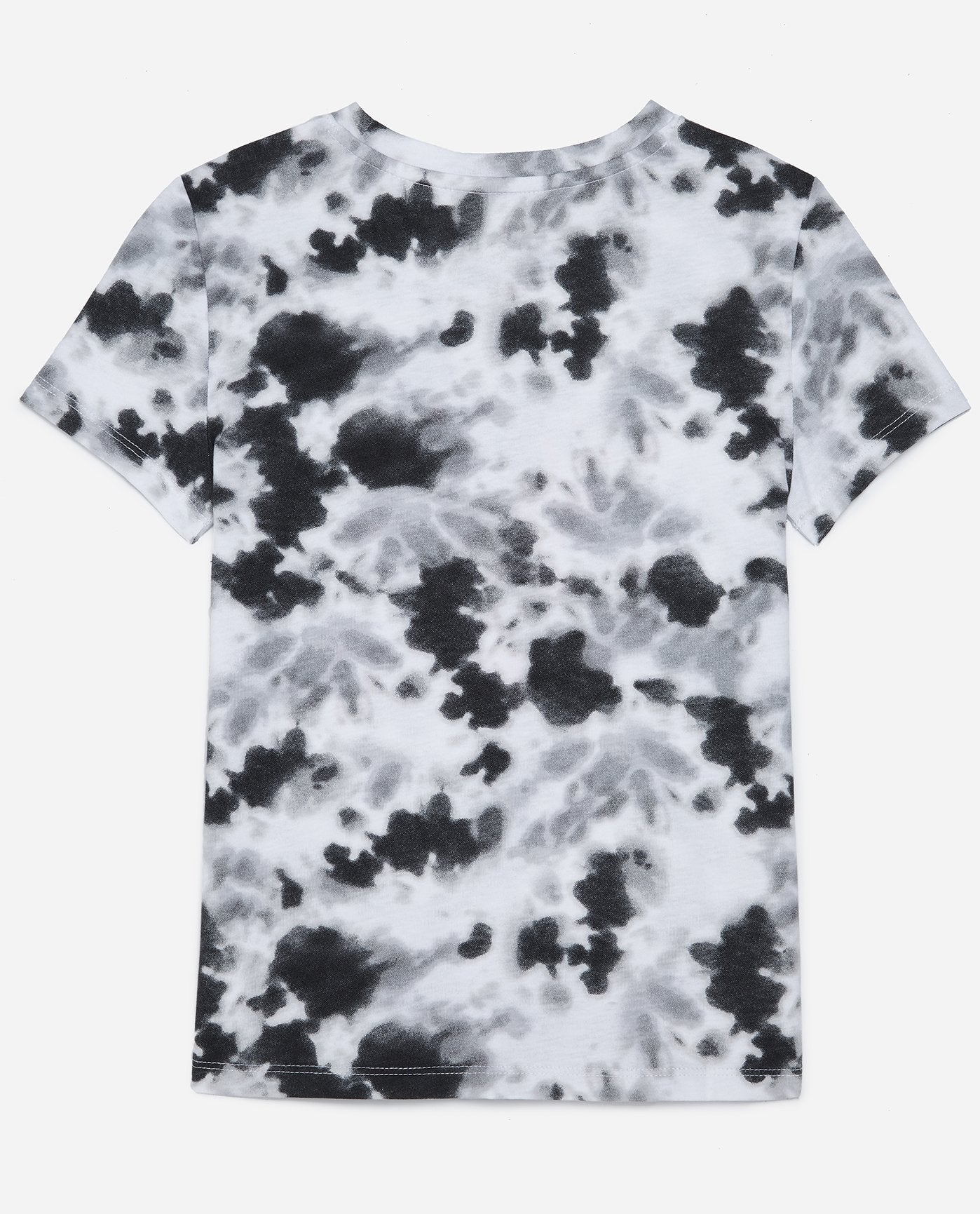 Back View Of Danskin Black Combo Girls Shine Tie Dye Tee | DSK BLACK COMBO