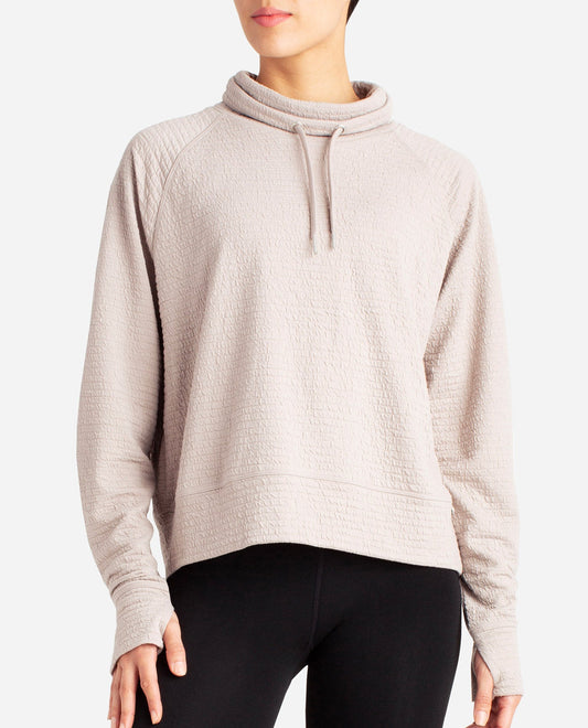 Front View of Danskin Atmosphere Textured Pullover | DSK ATMOSPHERE