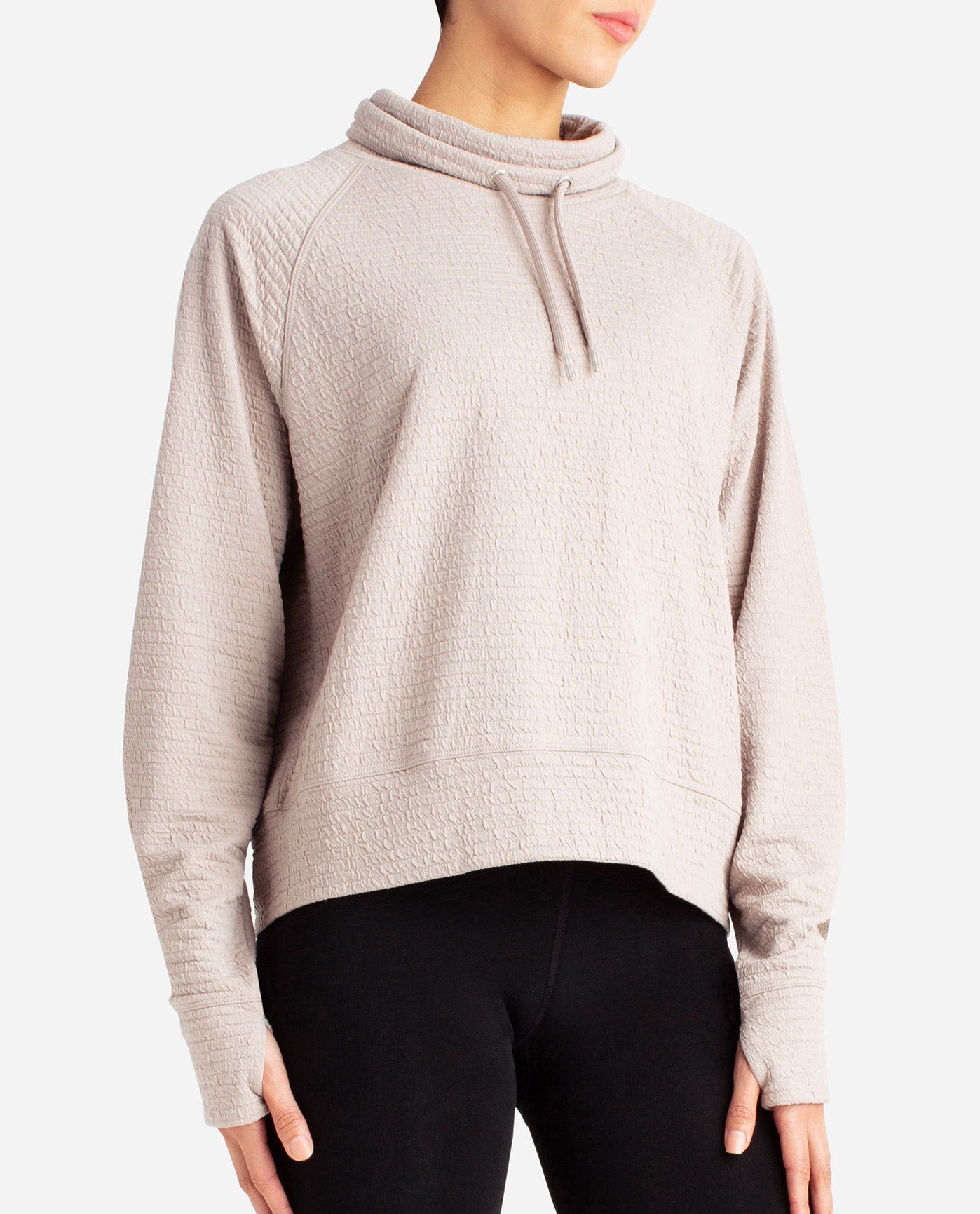 Side View Of Danskin Atmosphere Textured Pullover | DSK ATMOSPHERE