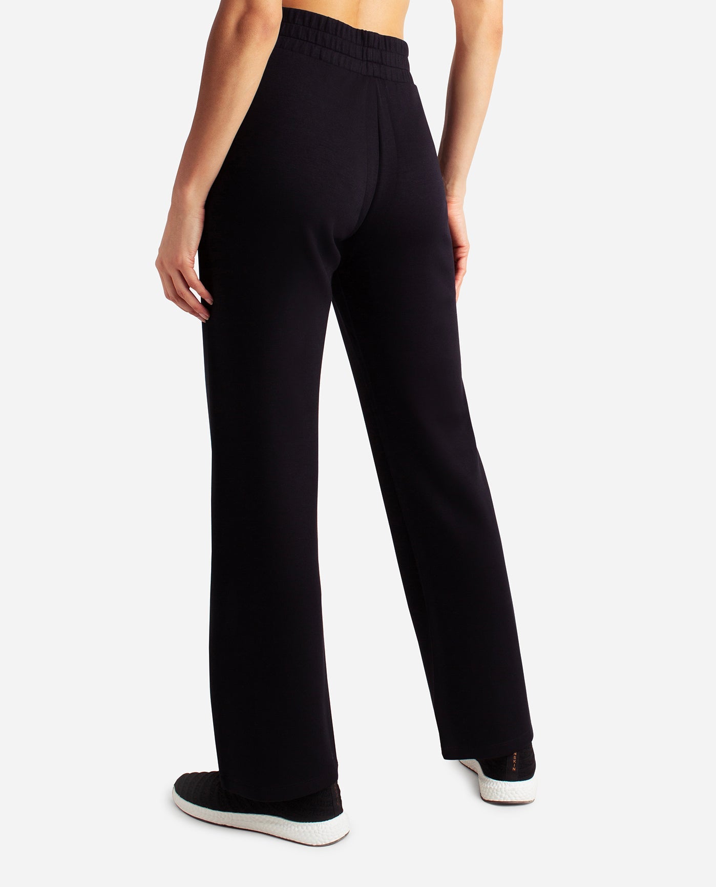 Back View of Danskin Black Salt Lounge Pant | DSK BLACK SALT