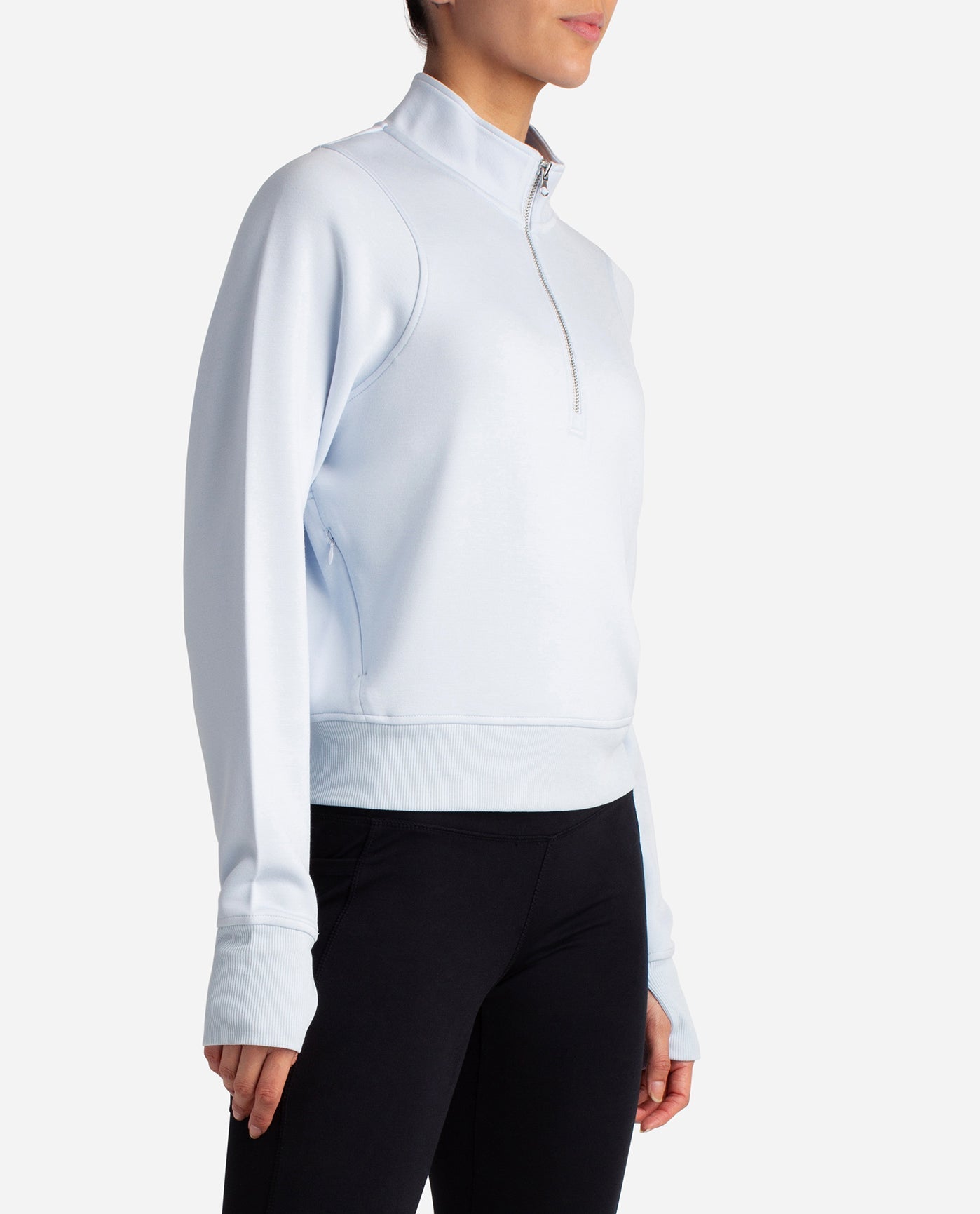 Side View Of Danskin Arctic Ice Cityscape Half Zip | DSK ARCTIC ICE
