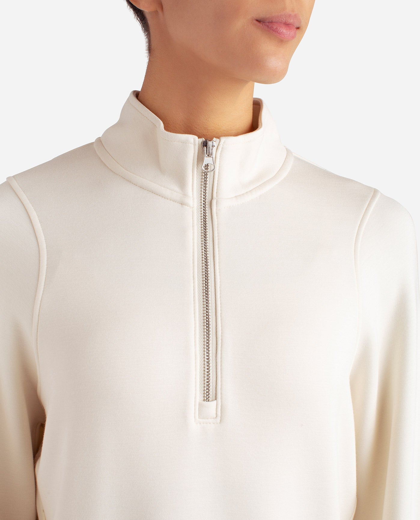 Detail View Of Danskin Birch Cityscape Half Zip | DSK BIRCH