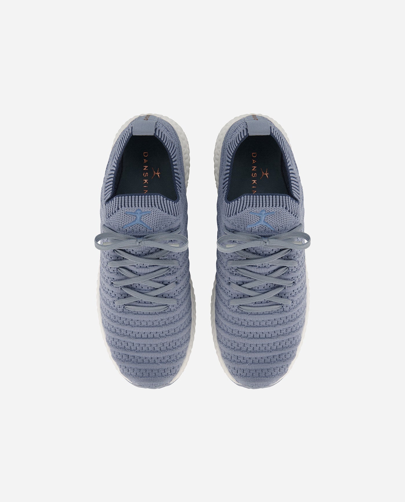 Top View Of Danskin Blue Bloom Lace Up Sneaker | DSK BLUE