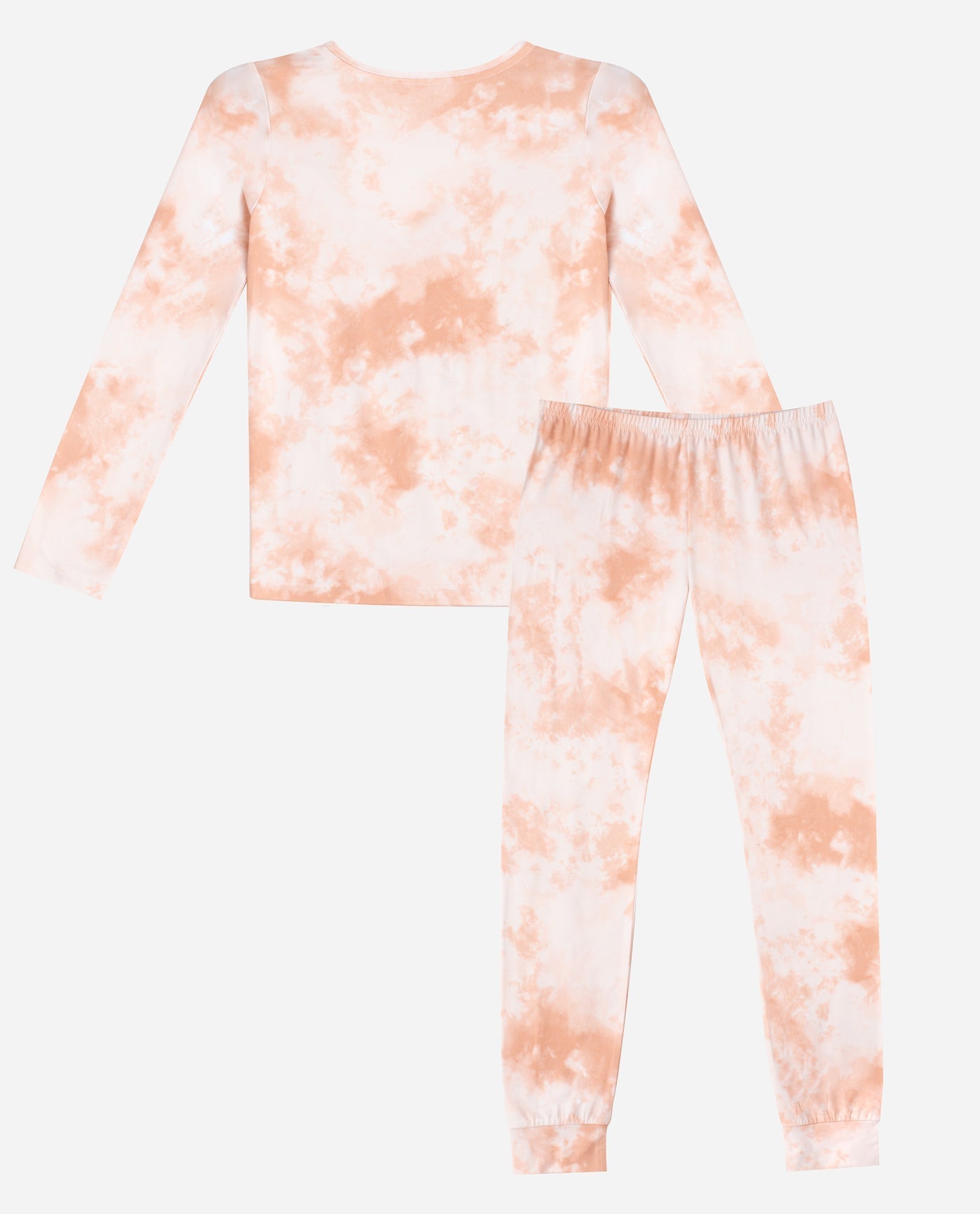 Back View Of Danskin Soft Acid Wash Girls Peached Layering Set | DSK SOFT ACID WASH