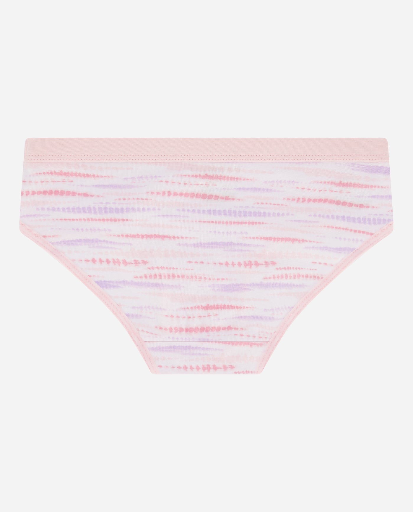 Back View of Danskin Lilac Stripe Multicolor Lilac Stripe Multi Girls 5-Pack Printed Underwear | DSK LILAC STRIPE MULTICOLOR