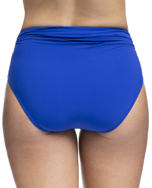 Back View of Profile By Gottex Date Night Sapphire Shirred Tankini Bottom | PRO SAPPHIRE