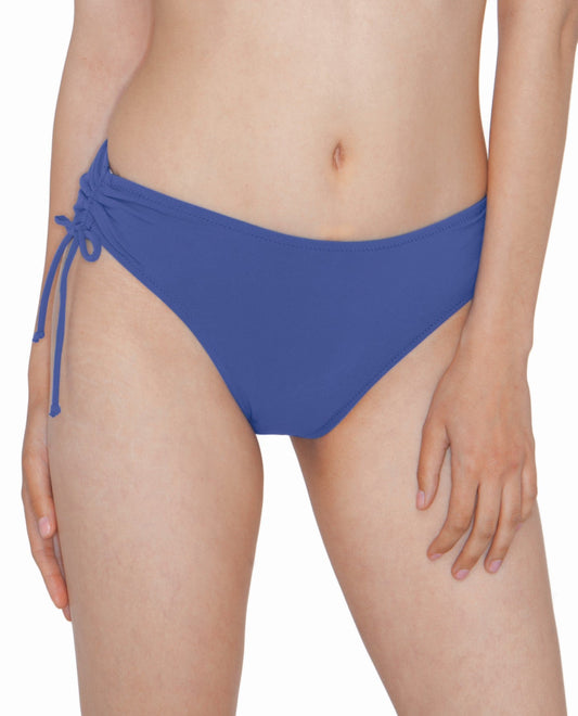 Front View of Profile By Gottex Tutti Fruti Ocean Blue Side Tie Brief Bottom | PRO TUTTI FRUTTI OCEAN BLUE