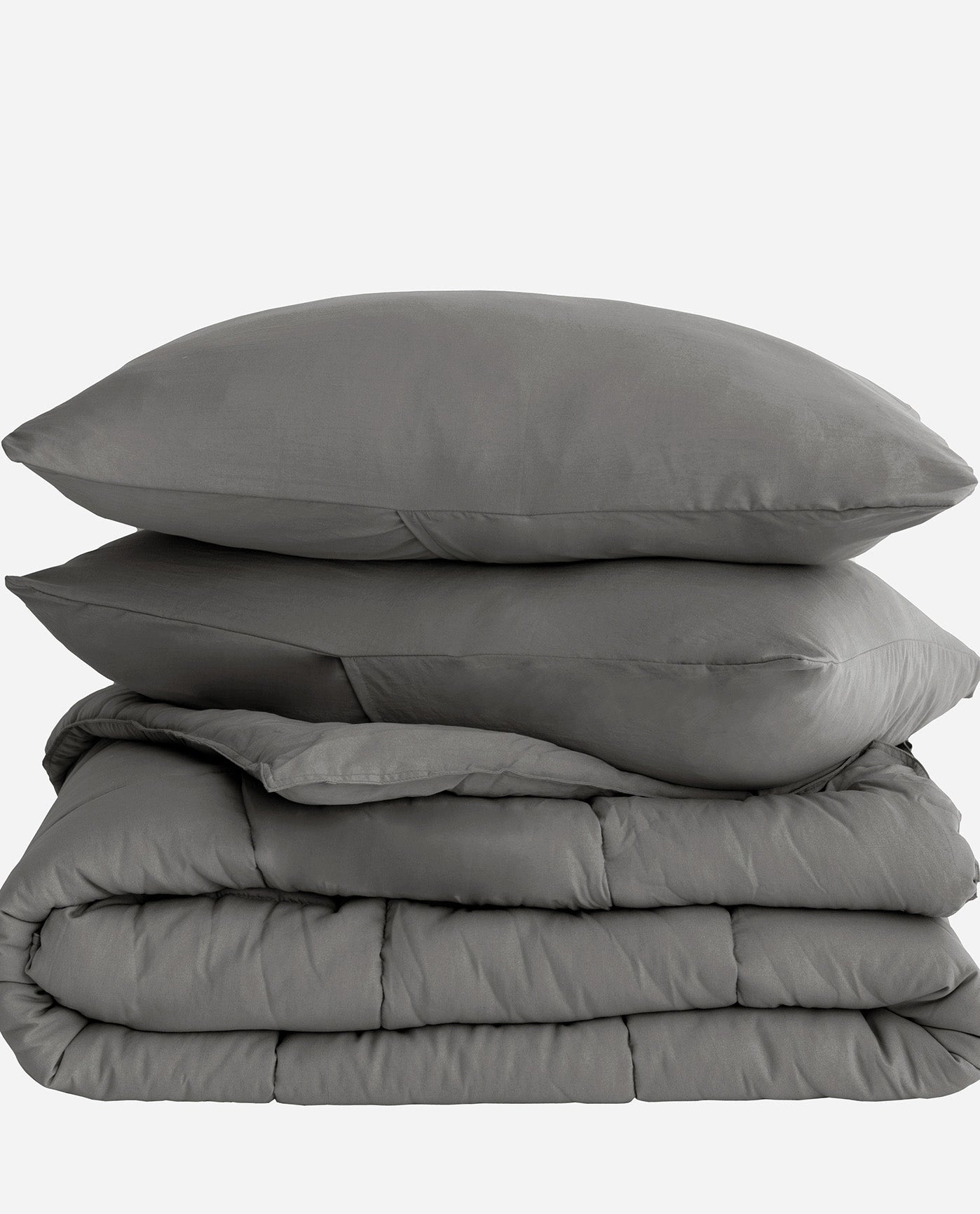 Front View of Danskin Charcoal Perform Performex Comforter Set | DSK CHARCOAL
