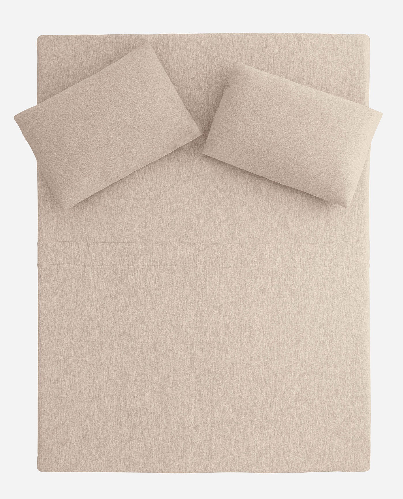 Back View Of Danskin Heathered Antique White Perform Kool Sheet Set | DSK HEATHERED ANTIQUE WHITE