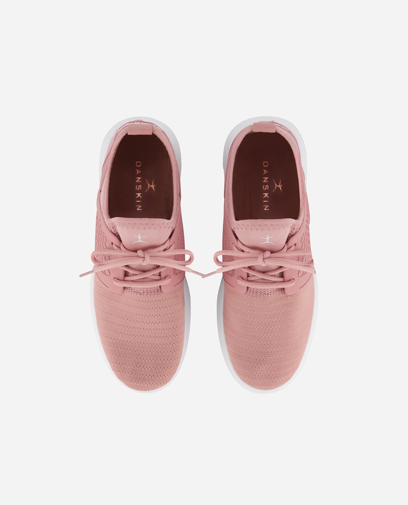 Top View of Danskin Blush Enjoy Lace Up Sneaker | DSK BLUSH