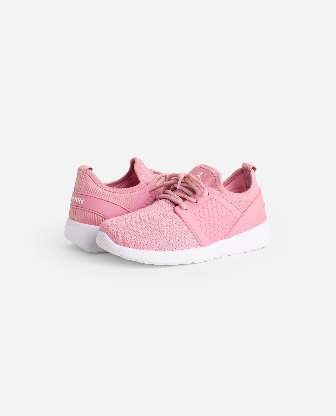 Front View Of Danskin Pink Girls Enjoy Lace Up Sneaker | DSK PINK