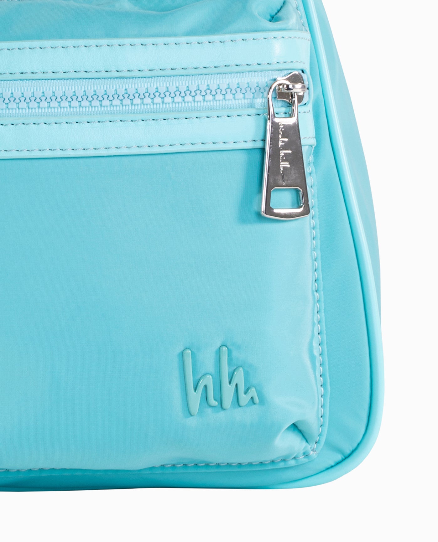 Detail View of Nicole Miller Capri Blue Nylon Shoulder Bag | NM CAPRI BLUE