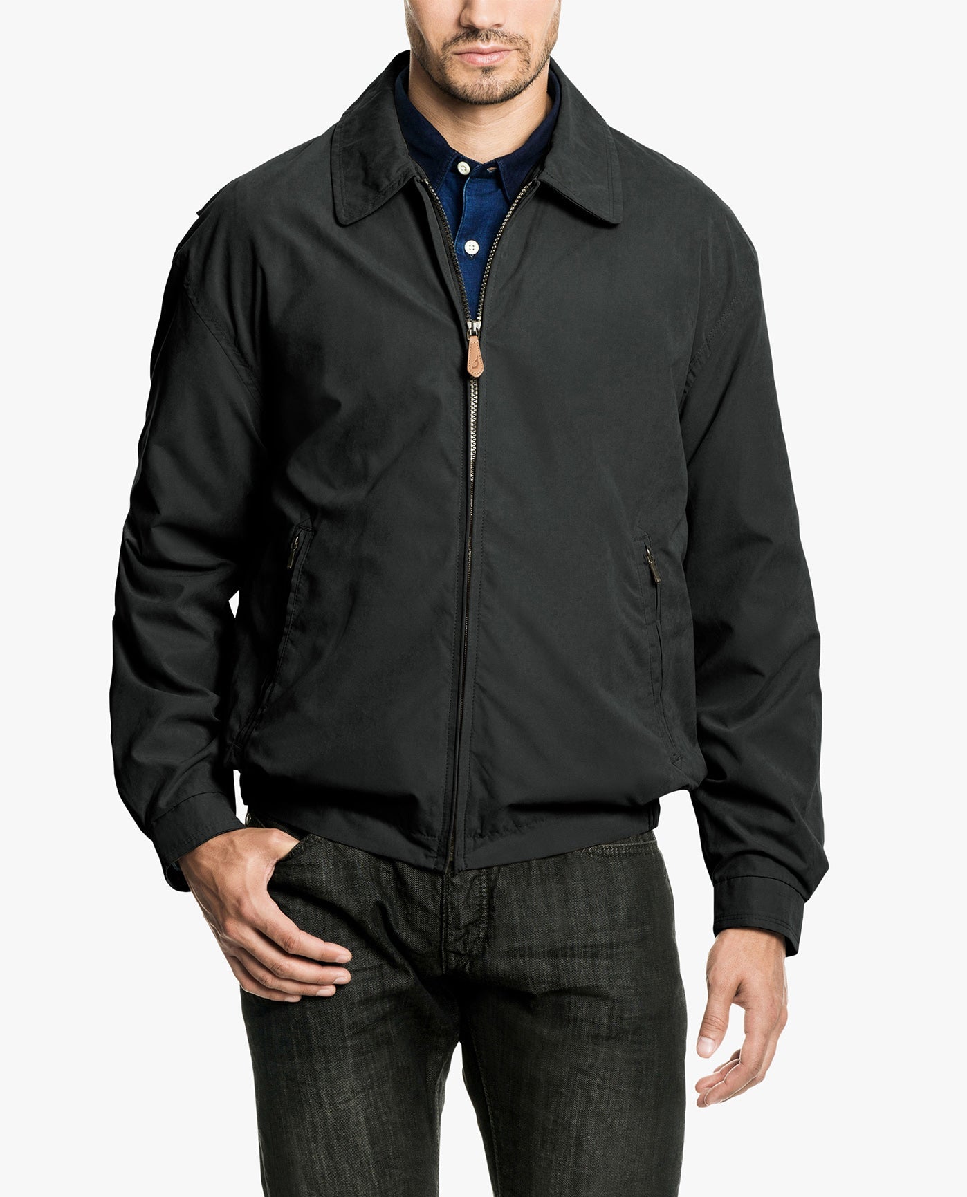 London Fog Auburn Light Weight Zip Front Golf Jacket | Golf Jacket