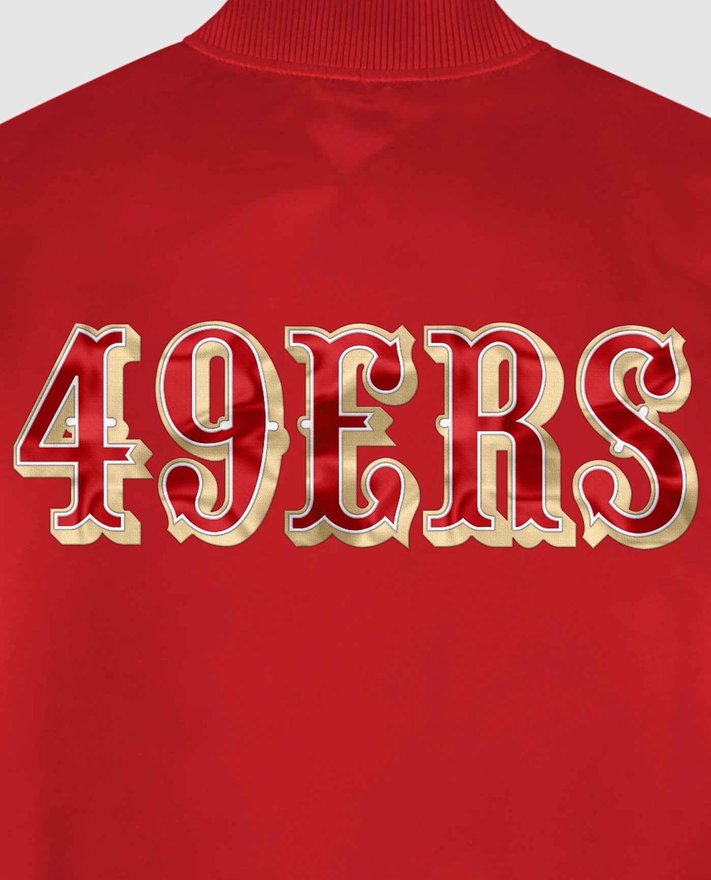 Detail View of Starter Red San Francisco 49Ers Satin Full-Snap Starter Jacket | STR SAN FRANCISCO 49ERS RED