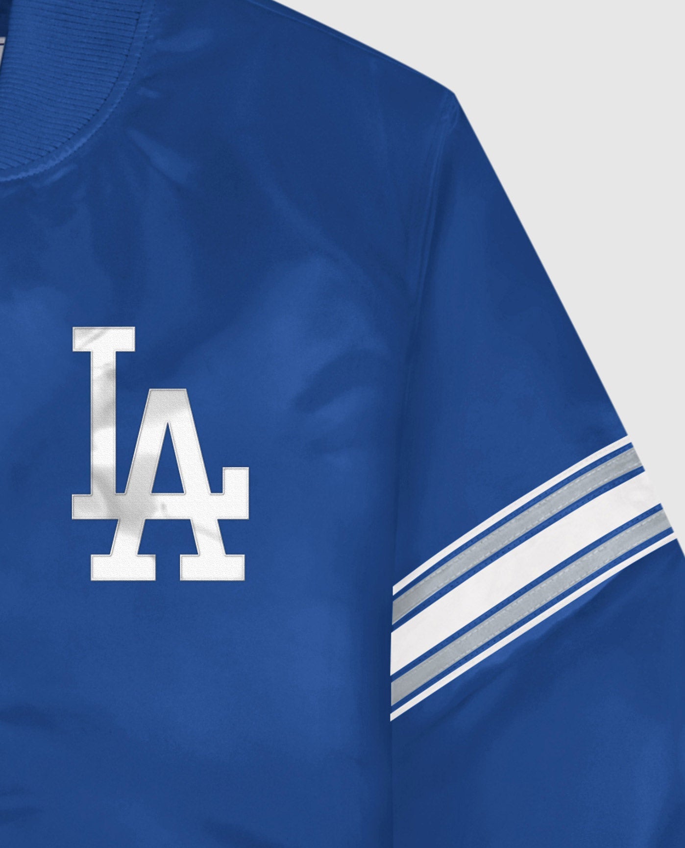 Alternate Detail View of Starter Blue Los Angeles Dodgers Satin Full-Snap Starter Jacket | STR LOS ANGELES DODGERS BLUE