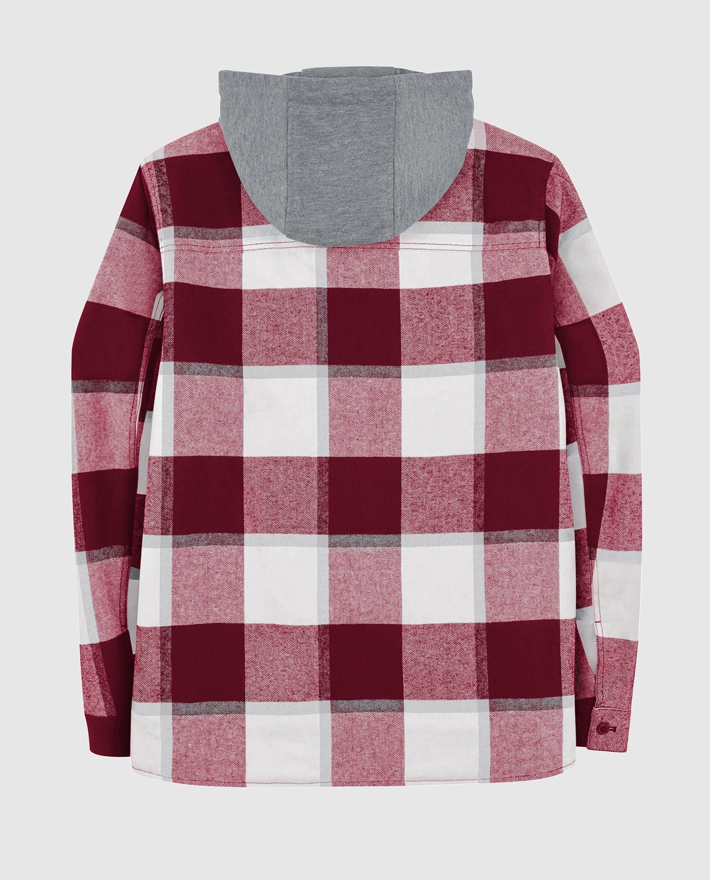 Back View of Starter Red San Francisco 49Ers The Big Joe Sherpa Lined Plaid Starter Jacket | STR SAN FRANCISCO 49ERS RED