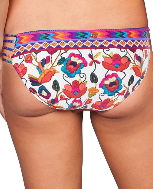 Back View of Nanette Lepore Antigua Strappy Moderate Bikini Bottom | NNL ANTIGUA