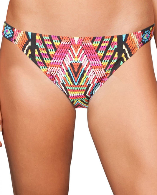 Front View of Nanette Lepore Mayan Mosaic Cheeky Bikini Bottom | NNL MAYAN