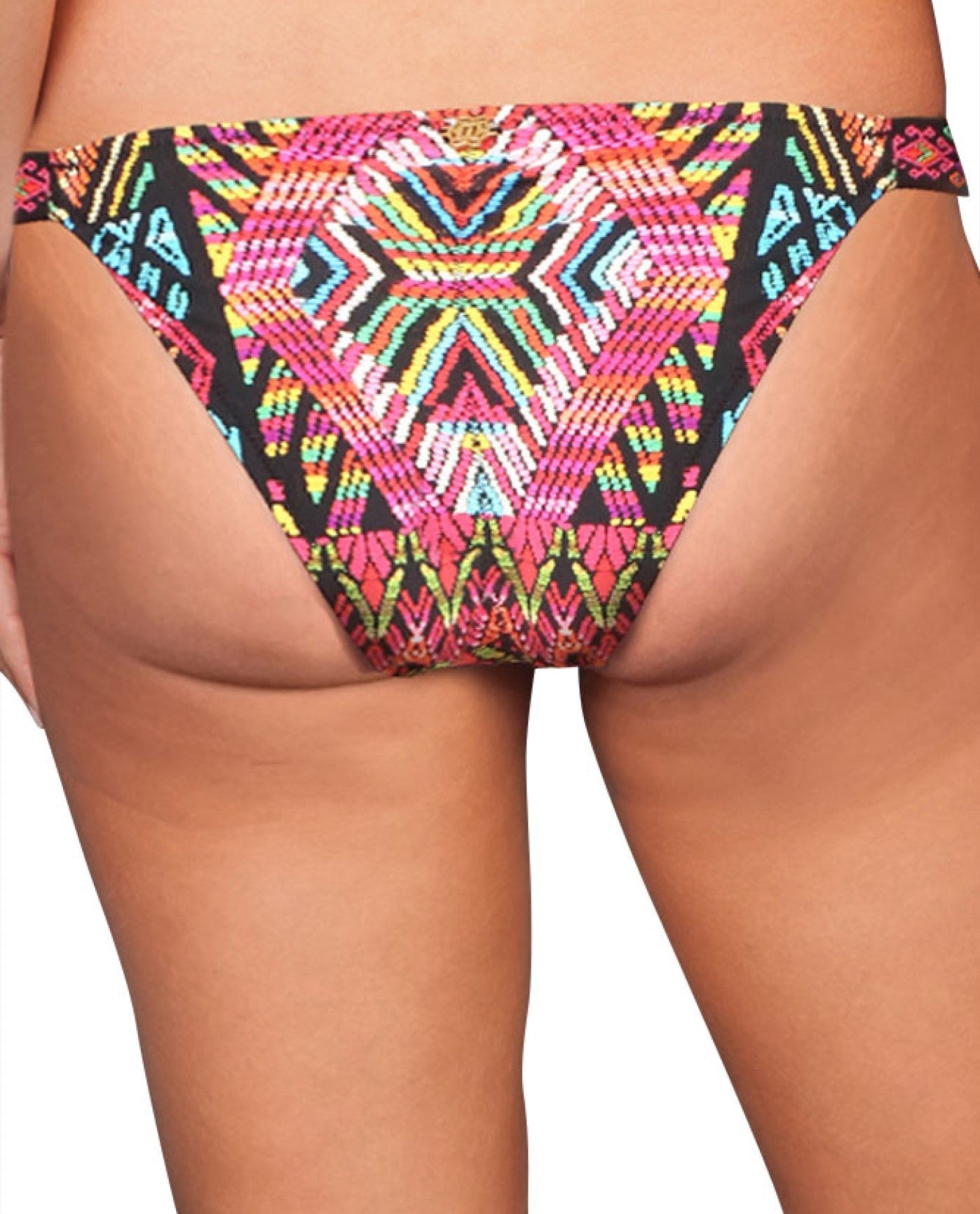 Back View of Nanette Lepore Mayan Mosaic Cheeky Bikini Bottom | NNL MAYAN