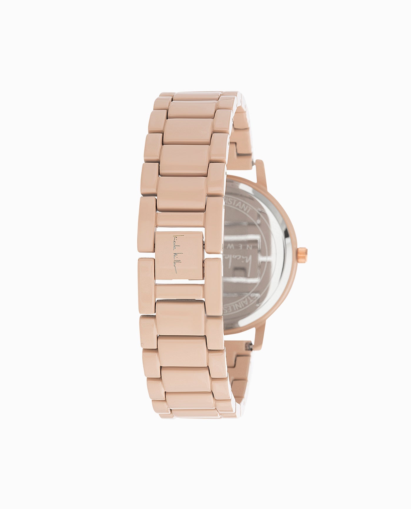 Back View Of Nicole Miller Bracelet Watch, 38Mm | NM ROSE METALLIC