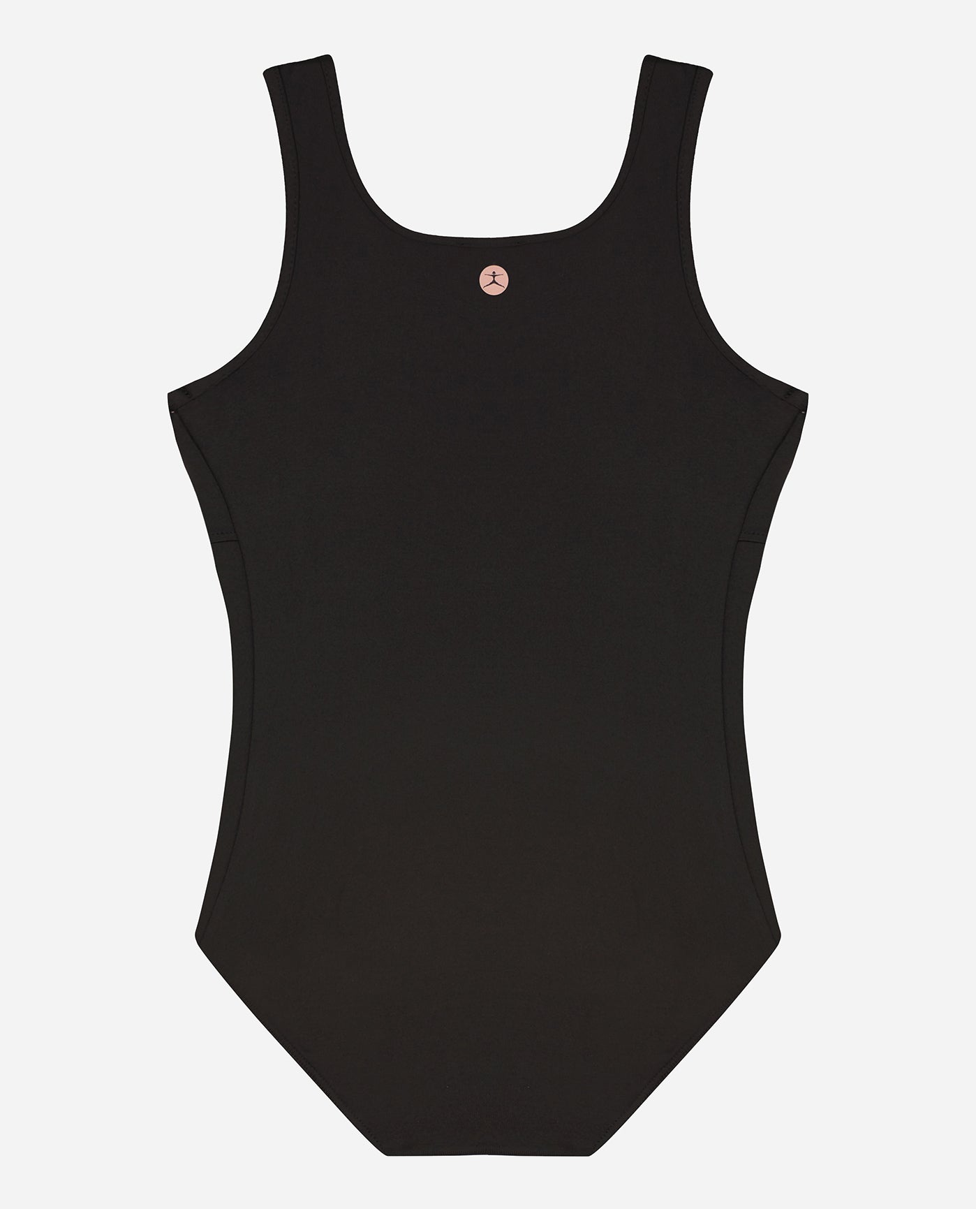 Back View Of Danskin Black Girls Basic Princess Tank Dance Leotard | DSK BLACK