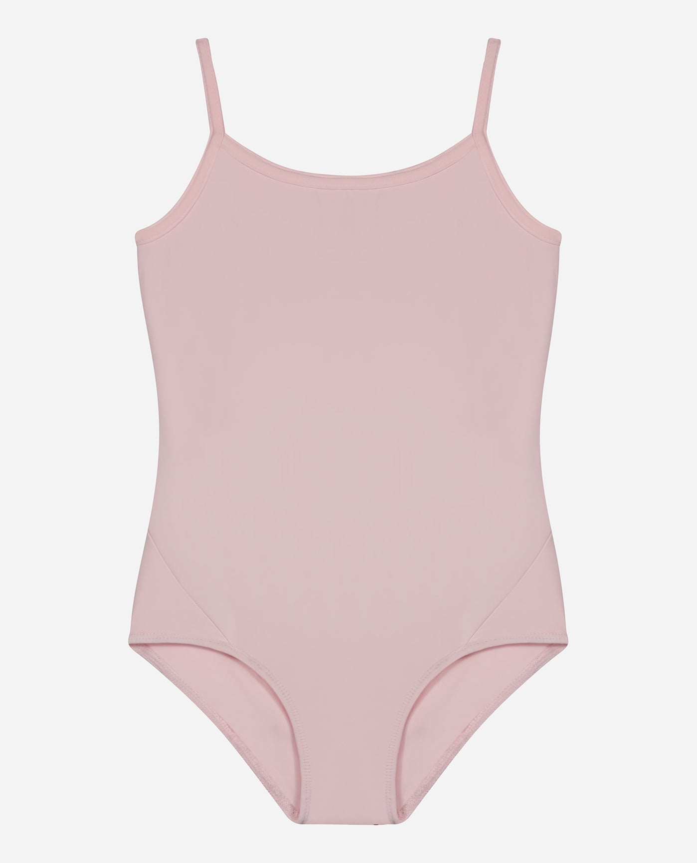 Front View Of Danskin Dreamy Pink Girls Basic Cami Tank Dance Leotard | DSK DREAMY PINK