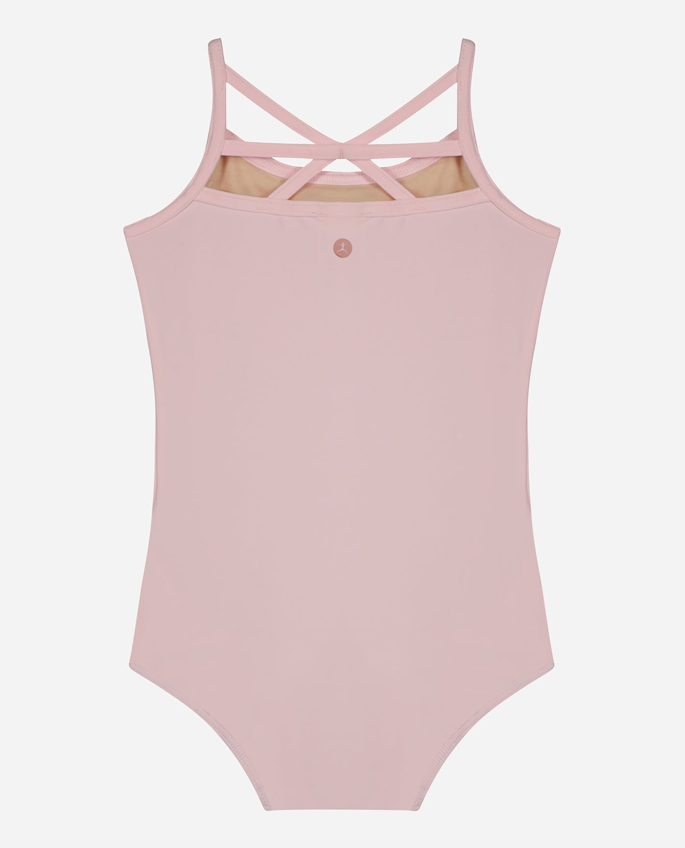 Back View Of Danskin Dreamy Pink Girls Basic Cami Tank Dance Leotard | DSK DREAMY PINK