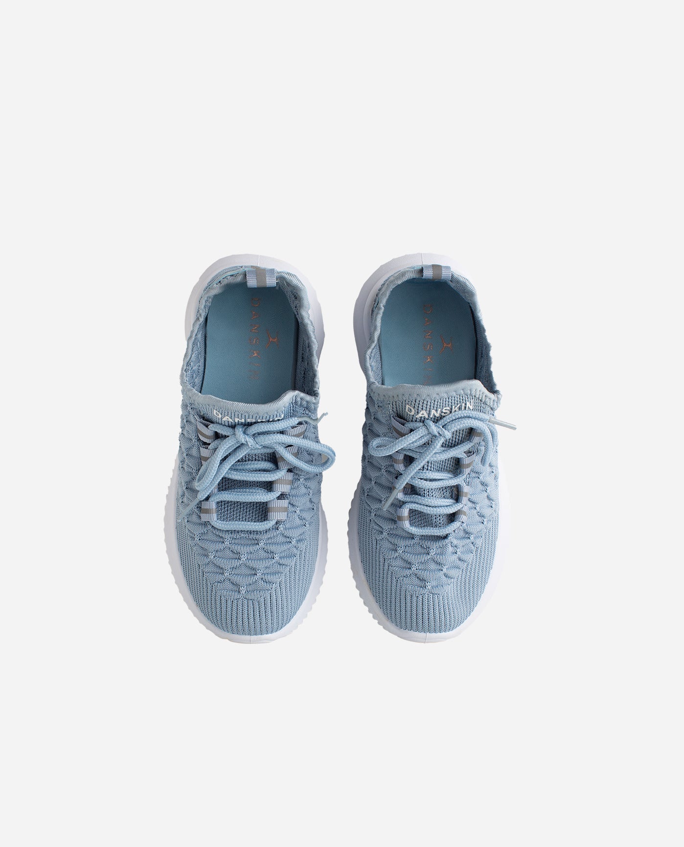 Top View of Danskin Blue Girls Stunt Lace Up Sneaker | DSK BLUE